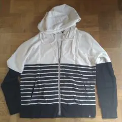 VOLCOM ジップアップパーカー ボーダー柄