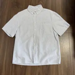 H&M ルーズフィット ストライプ 半袖シャツ M