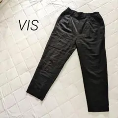 VIS ヴィス カジュアルパンツ ゆったりデザイン 後ろウエストゴム仕様 黒 M
