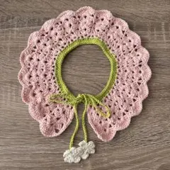 【新色】 2way ベビー つけ襟 いちご お花 ラメ かぎ針編み ハンドメイド