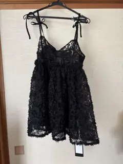 Kastane チュニック 「前後2WAY」ウェーブ刺繍チュールチュニック