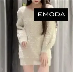 EMODA 2WAYシャギーミニワンピースWhite
