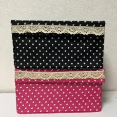 ポルカドット収納ボックス2個セット