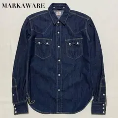 MARKAWARE デニムシャツ ウエスタンシャツ S 日本製 濃紺 マーカのサムネイル