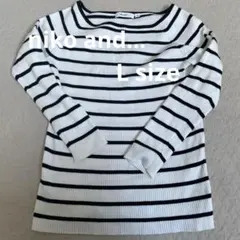 niko and... ストライプリブ編み長袖トップス