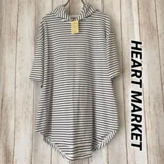 《未使用》HEART MARKET半袖パーカーTシャツ ボーダーのサムネイル