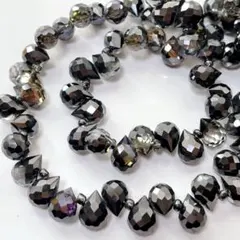 K*e様 bm609/ガラスビーズ◇多面カット　ぷっくりドロップ形　1連