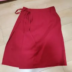 RESEXXY ひざ丈スカート　レッド　フリーサイズ ラップスタイル スカート
