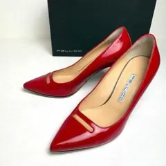 極美品✨ペリーコ アネッリ パンプス ハイヒール　パテント レッド 35 1/2