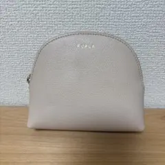 フルラ　ポーチ　ピンクベージュ　ドーム型