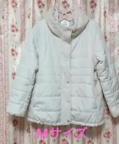 [お値下げ　]プードルボア襟 キルティングジャケット M