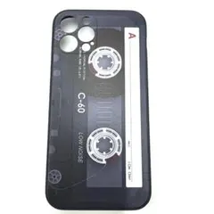 iPhone 12pro 12プロ　カセット風アイフォンケース　スマホカバー