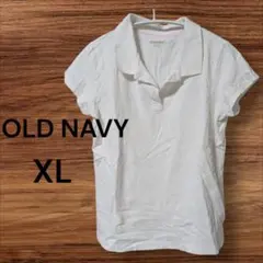 OLD NAVY 半袖ポロシャツ XL ホワイト✨海外古着✨