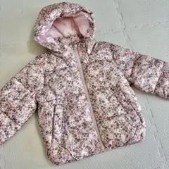 H&M キッズ 中綿ジャケット 小花柄 ピンク