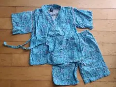 水色 花火柄 甚平 110