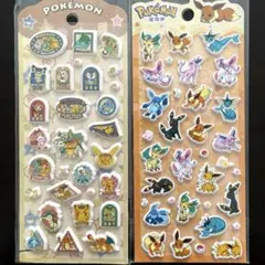 【２枚セット】　ポケモン　マシュマロシール　ぷくぷくシール　海外正規品