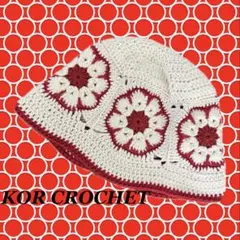 37*グラニースクエア クロシェハット クラッシャーハット バケットハット