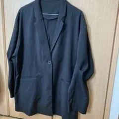 カスタネ　デザインオーバーシャツジャケット　フリーサイズ　黒