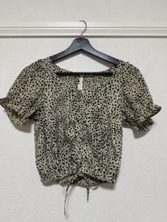GYDA レオパードギャザーTOPS