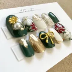 【サイズオーダー】No.178 ネイルチップ　成人式ネイル　振袖ネイル　前撮り