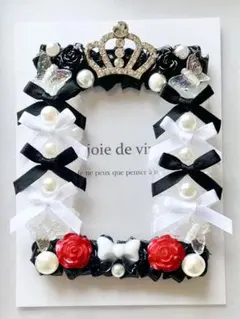 SALE ★T39ホイップデコ★ 【黒白リボントレカケースB8】