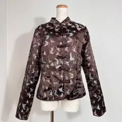 OLD NAVY 刺繍 蝶々 中綿 チャイナボタン カンフージャケット Y278のサムネイル