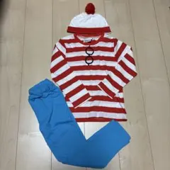 【未使用】ウォーリーをさがせ　コスチューム 120サイズ　ハロウィン　コスプレ