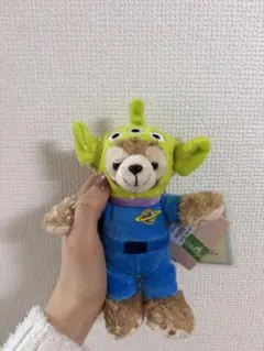 香港ディズニー限定ダッフィー リトルグリーンメンぬいぐるみ キーホルダー 顔厳選