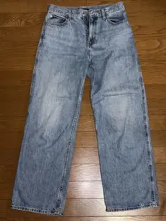 ライトブルー ワイドレッグデニム