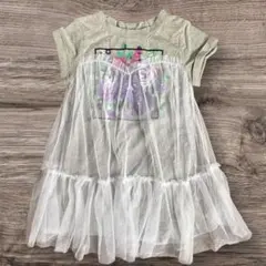 【新品タグ付】ANNA SUI mini レースドッキングチュニック140cm