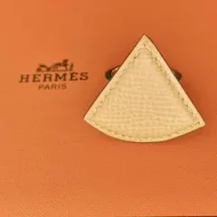 HERMES エルメス スカーフリング レザー ゴールド アクセサリー 新品同様