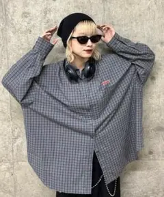 ★JEANASIS【25quee】ストリートアソートチェックBIGシャツ