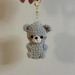 くま あみぐるみ キーホルダー かぎ編み ハンドメイド マスコット