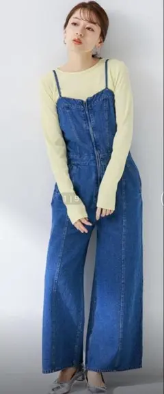 アーバンリサーチ Sonny Label デニムシャーリングビスチェサロペット