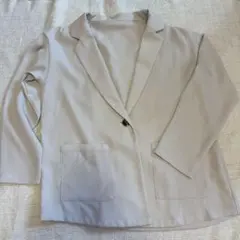 GU ノーカラージャケット ライトグレー