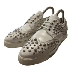 PRADA スタッズ レザースニーカー WH 37.5のサムネイル