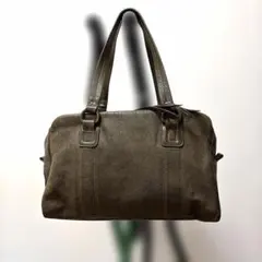 ゲンテン genten ボストン バッグ カーキ ゴートヌメ レザーのサムネイル