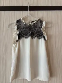 ZARA BASIC ノースリーブトップス アイボリー