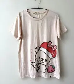 コリラックマ　Tシャツ　いちご　ピンク　L