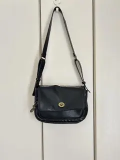 こ*の様 CPCM ターンロックダブルベルトレザーバッグ ブラックのサムネイル