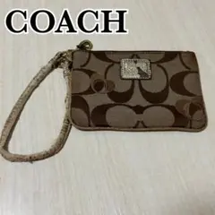 COACH コーチ ジップポーチ　シグネチャー　キャンパス 小銭入れ