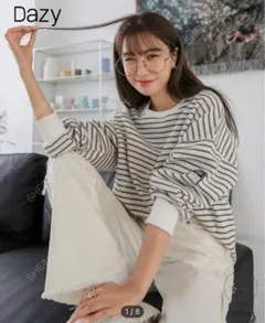 SHEIN ストライプ 長袖トップス