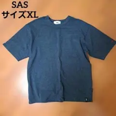 【美品】SAS クルーネック Tシャツ ネイビー サイズXL