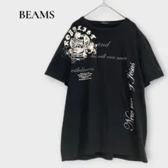 ビームス BEAMS Tシャツ 半袖 プリント 綿100% L ブラックのサムネイル