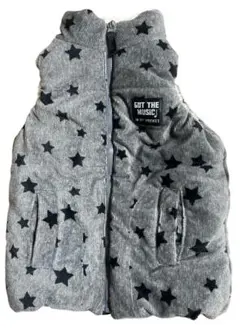 ベビーベスト ベスト　アウター　グレー　星柄　100㎝　可愛い