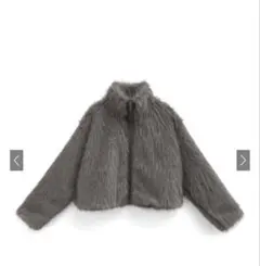 スタンドカラーショート丈ファーコート[gc274]