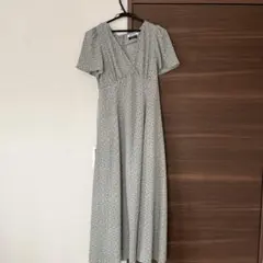 SNIDEL フラワープリント ロングワンピース 半袖