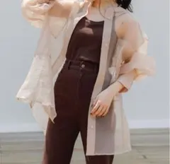 シアーブロッキングシャツ