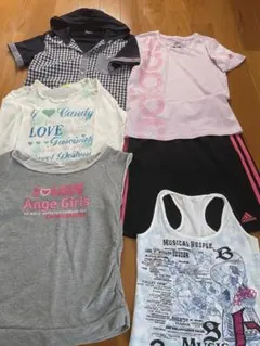 adidas Tシャツとショートパンツセット女の子服　まとめて150cm