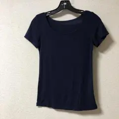 TOPVALUインナー　 秋冬半袖レディース　ストレッチ素材サイズM ネイビー